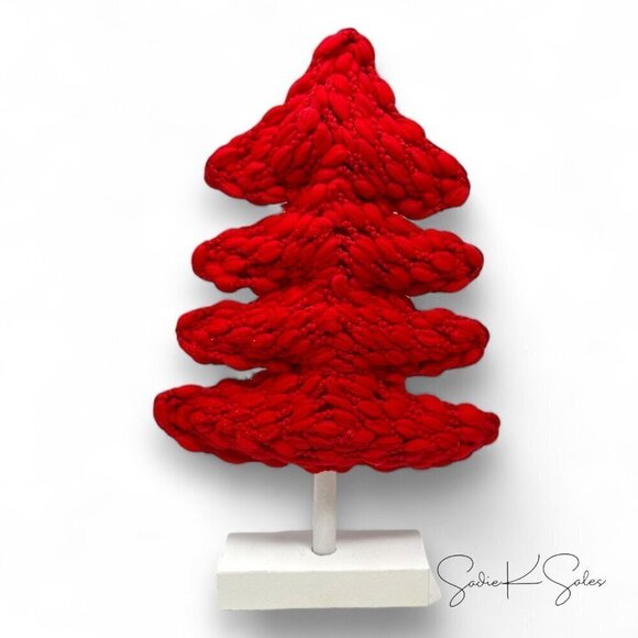 Target Wondershop 13.25" Thick Knit Tabletop Tree Red - Christmas 2023 - Picture 7 of 7